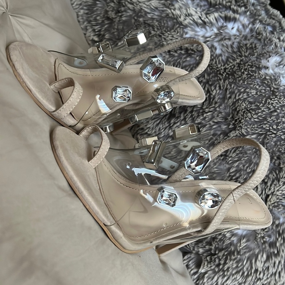 Cape Robbin nude jeweled heels